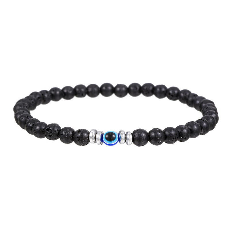 Herren-Armband | Verstellbar | Böse Auge | Naturstein | Markant-Lavastein-Luzern Mode