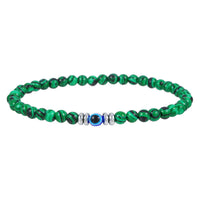 Herren-Armband | Verstellbar | Böse Auge | Naturstein | Markant-Malachit-Luzern Mode