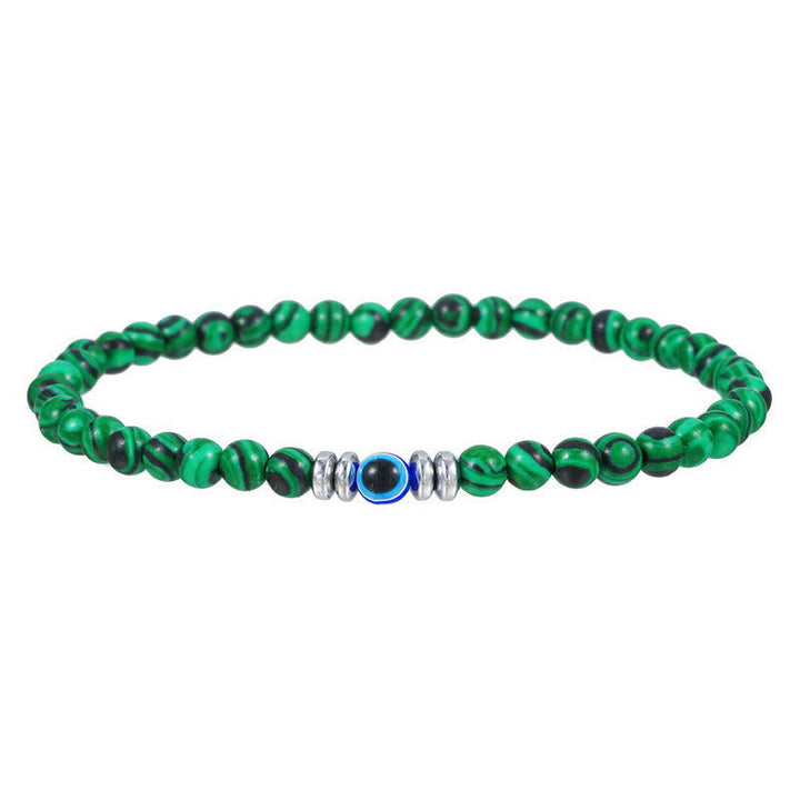 Herren-Armband | Verstellbar | Böse Auge | Naturstein | Markant-Malachit-Luzern Mode