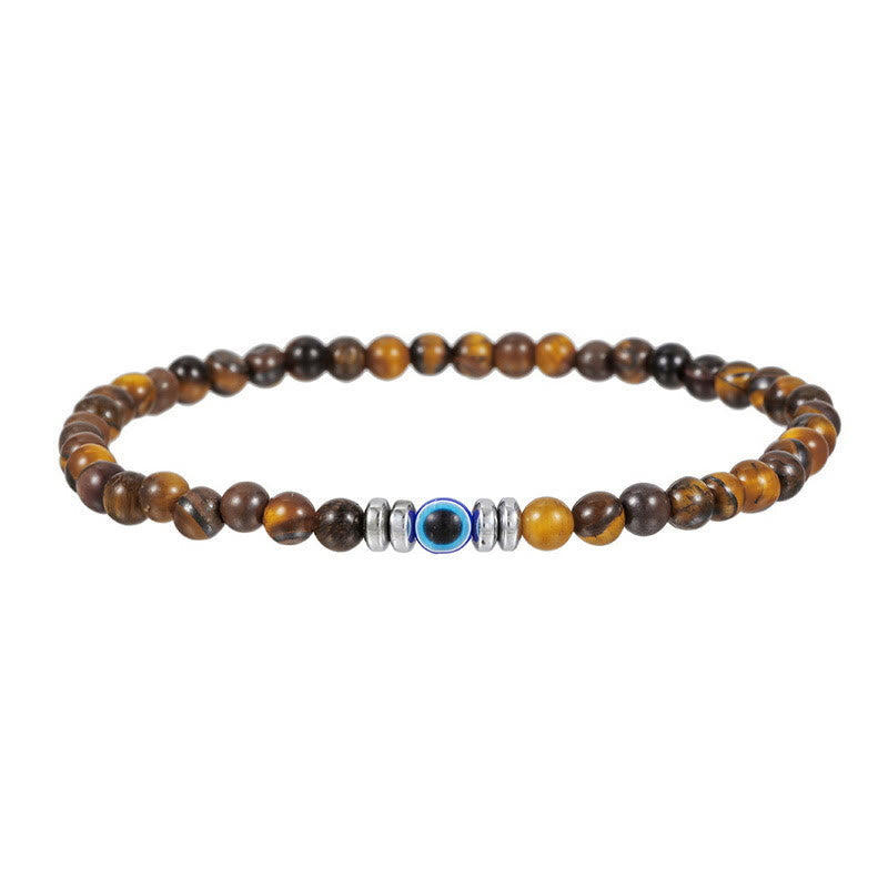 Herren-Armband | Verstellbar | Böse Auge | Naturstein | Markant-Tigerauge-Luzern Mode