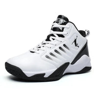 Herren Basketballschuhe | Hoch | Antirutschsohle | Schnürung | Farbe-Weiß-39-Luzern Mode