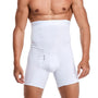 Herren Bauchkontroll Shorts | Spandex | Einfarbig | Hohe Taille-Weiß-S-Luzern Mode