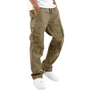 Herren Cargo Hose mit Taschen - Bequeme Freizeithose-Beige Grau-S-Luzern Mode