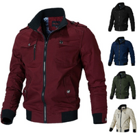 Herren Bomberjacke mit Reißverschluss und Taschen-Luzern Mode
