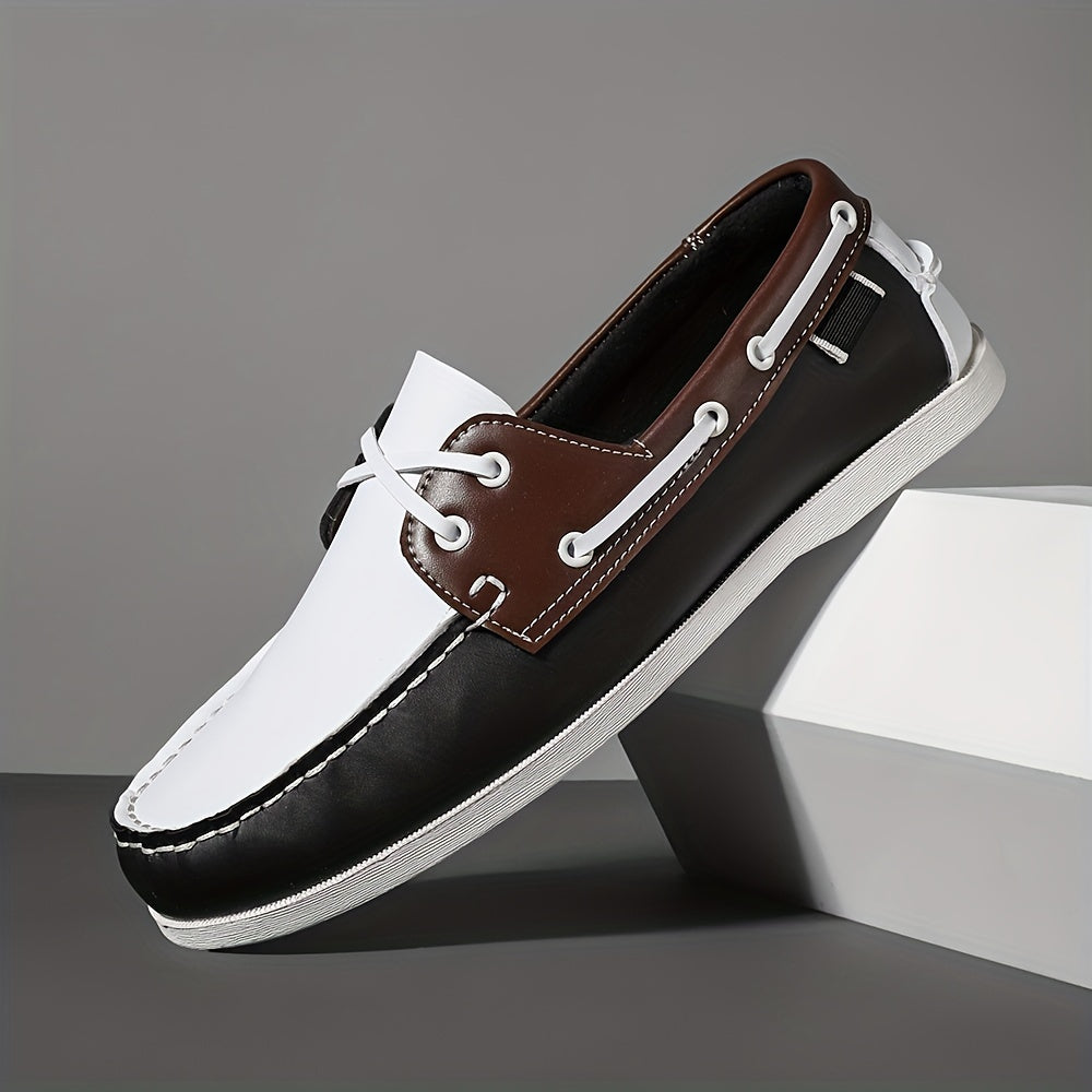 Herren Bootschoenen | Veganes Leder | Slip-On | Einfarbig | Robust | Grip-Luzern Mode