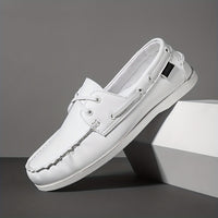 Herren Bootschoenen | Veganes Leder | Slip-On | Einfarbig | Robust | Grip-Luzern Mode