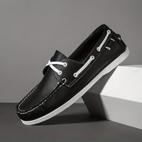 Herren Bootschoenen | Veganes Leder | Slip-On | Einfarbig | Robust | Grip-Luzern Mode