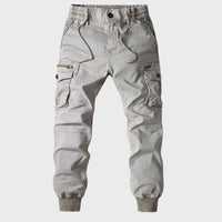 Herren Cargohose mit Taschen - Bequeme Freizeithose kaufen-Hellgrau-29-Luzern Mode