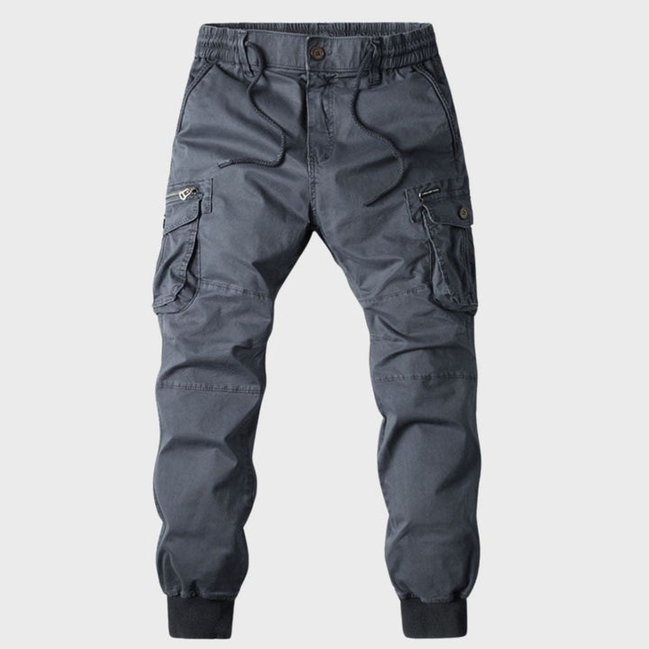 Herren Cargohose mit Taschen - Bequeme Freizeithose kaufen-Holzkohle-29-Luzern Mode