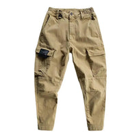 Herren Cargohose | Lang | Elastisch | Schnelltrocknend | Taschen | Stark-Beige-M-Luzern Mode