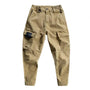 Herren Cargohose | Lang | Elastisch | Schnelltrocknend | Taschen | Stark-Beige-M-Luzern Mode