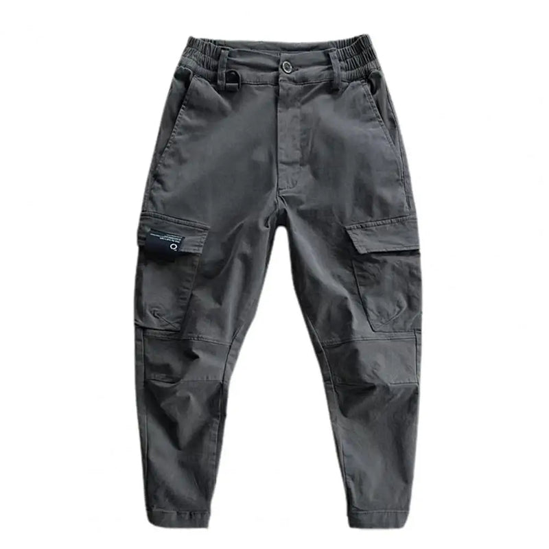 Herren Cargohose | Lang | Elastisch | Schnelltrocknend | Taschen | Stark-Grau-M-Luzern Mode