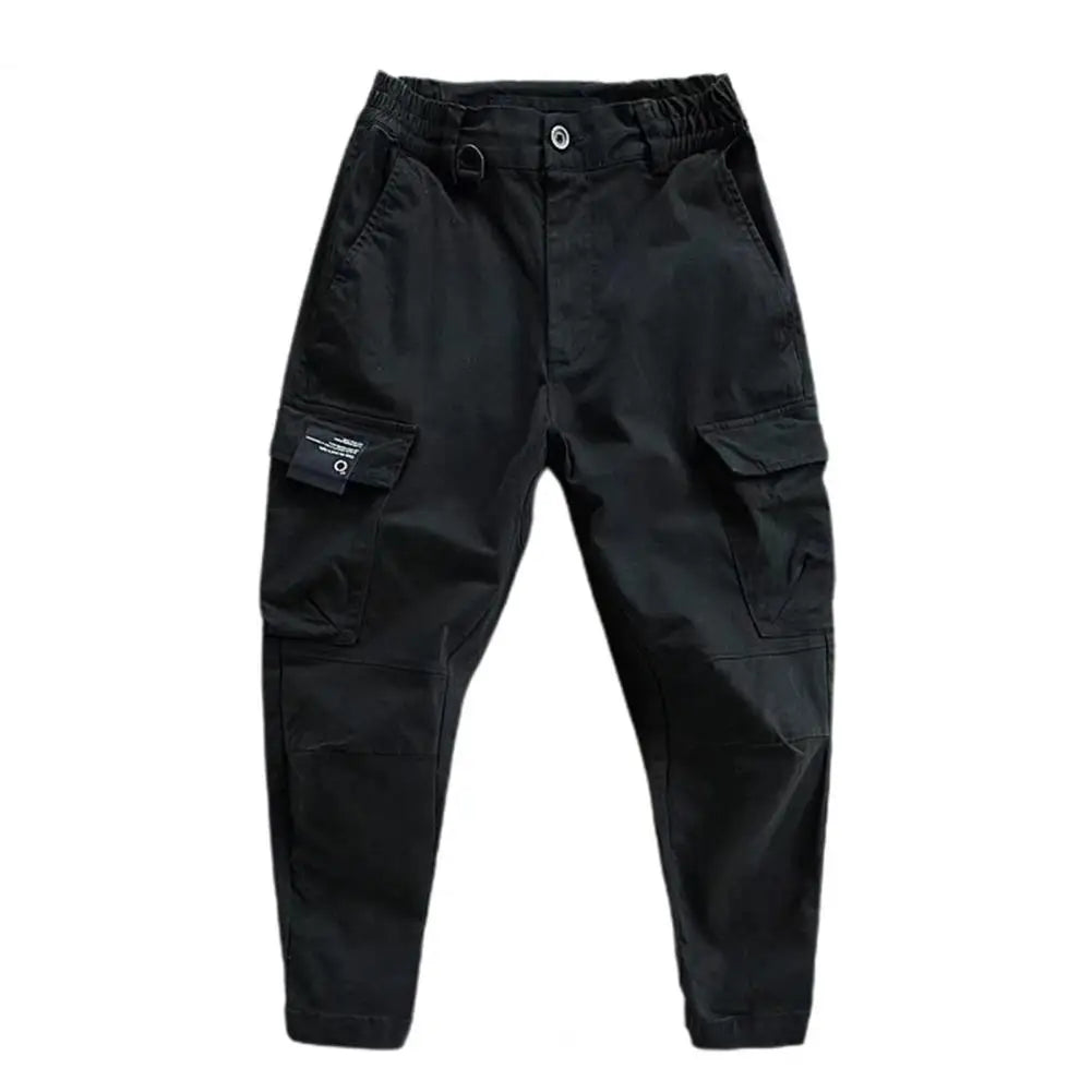 Herren Cargohose | Lang | Elastisch | Schnelltrocknend | Taschen | Stark-Schwarz-M-Luzern Mode