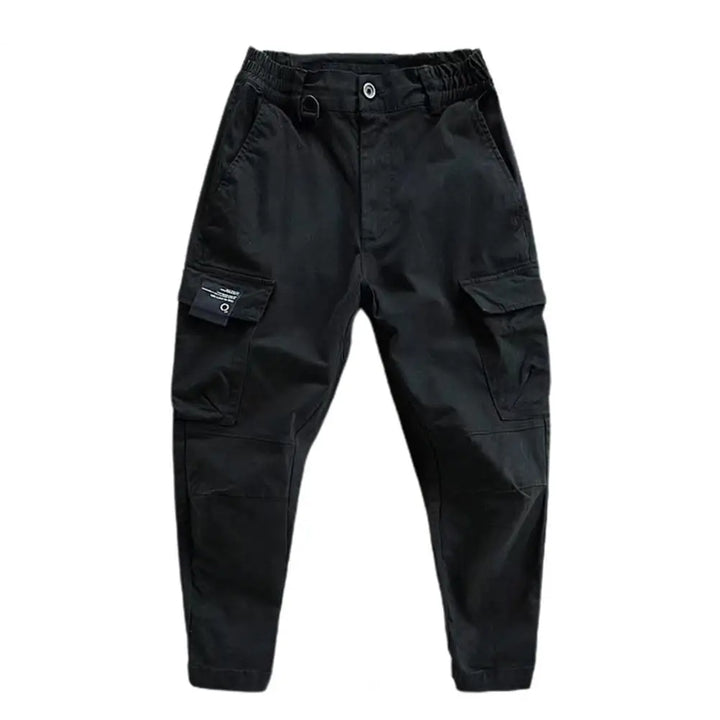 Herren Cargohose | Lang | Elastisch | Schnelltrocknend | Taschen | Stark-Schwarz-M-Luzern Mode