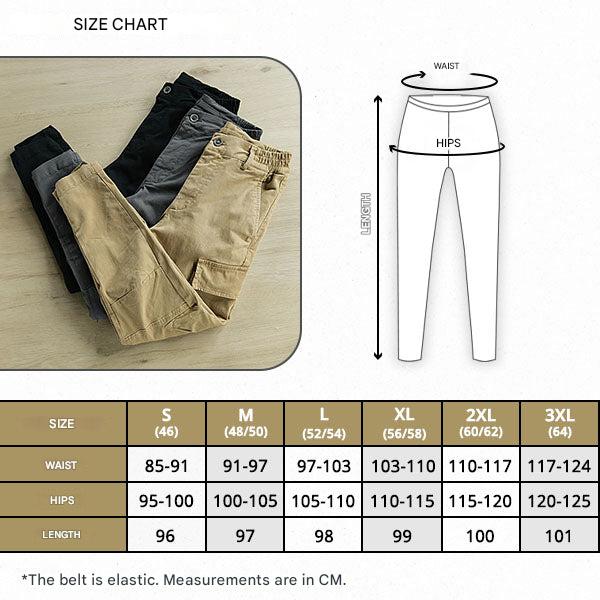 Herren Cargohose | Lang | Elastisch | Schnelltrocknend | Taschen | Stark-Luzern Mode