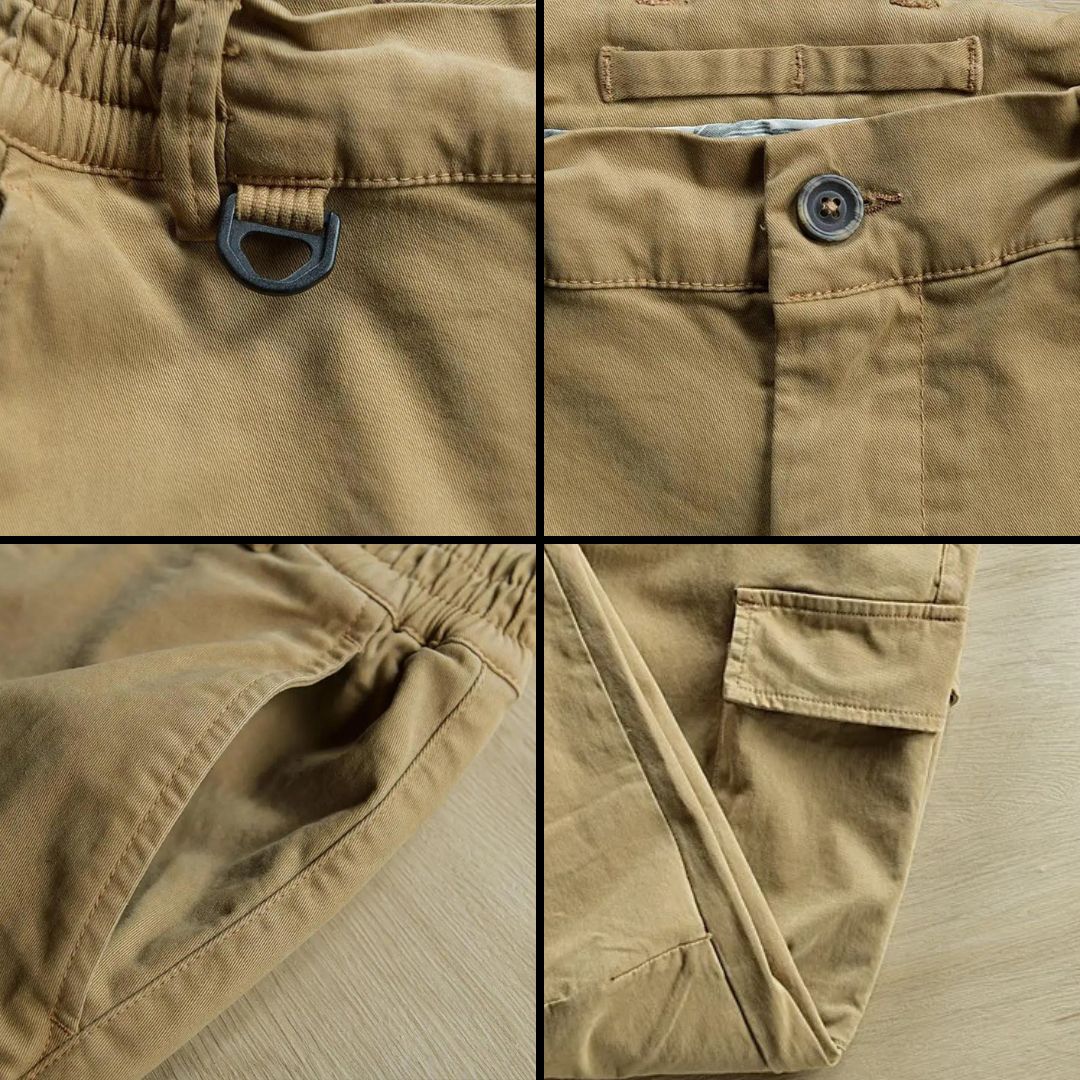 Herren Cargohose | Lang | Elastisch | Schnelltrocknend | Taschen | Stark-Luzern Mode