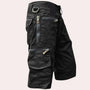 Herren-Cargo-Shorts | Locker | Knielang | Robust | Einfarbig | Taschen-Schwarz-XS-Luzern Mode