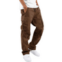Herren Cargohose mit Taschen - Bequeme Freizeithose-Braun-S-Luzern Mode