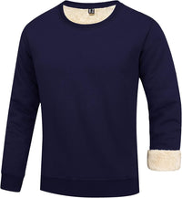 Herren Sweatshirt Rundhals Baumwolle Freizeitmode-Dunkelblau-S-Luzern Mode