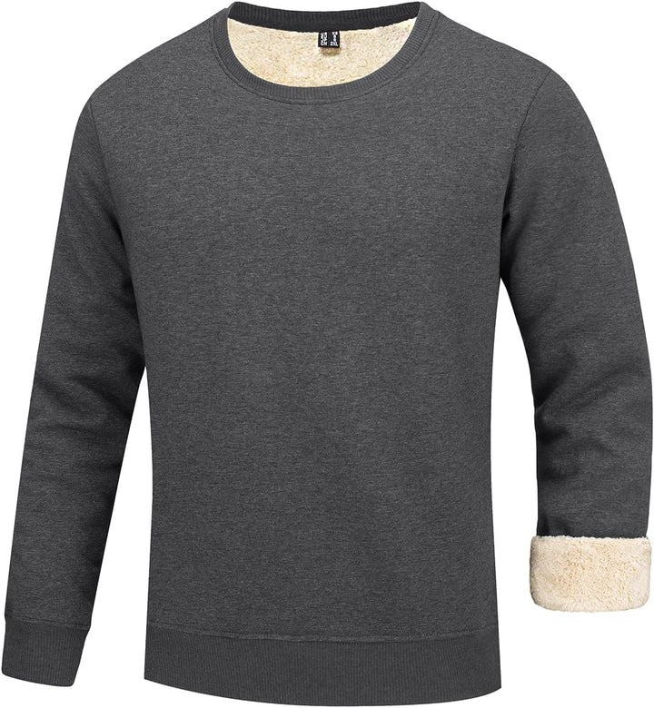 Herren Sweatshirt Rundhals Baumwolle Freizeitmode-Grau-S-Luzern Mode