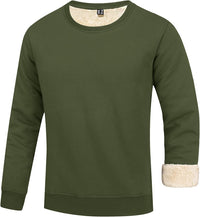 Herren Sweatshirt Rundhals Baumwolle Freizeitmode-Grün-S-Luzern Mode