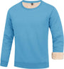 Herren Sweatshirt Rundhals Baumwolle Freizeitmode-Hellblau-S-Luzern Mode