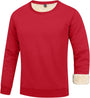 Herren Sweatshirt Rundhals Baumwolle Freizeitmode-Rot-S-Luzern Mode
