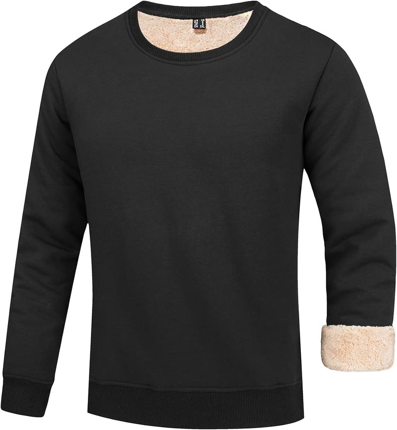 Herren Sweatshirt Rundhals Baumwolle Freizeitmode-Schwarz-S-Luzern Mode
