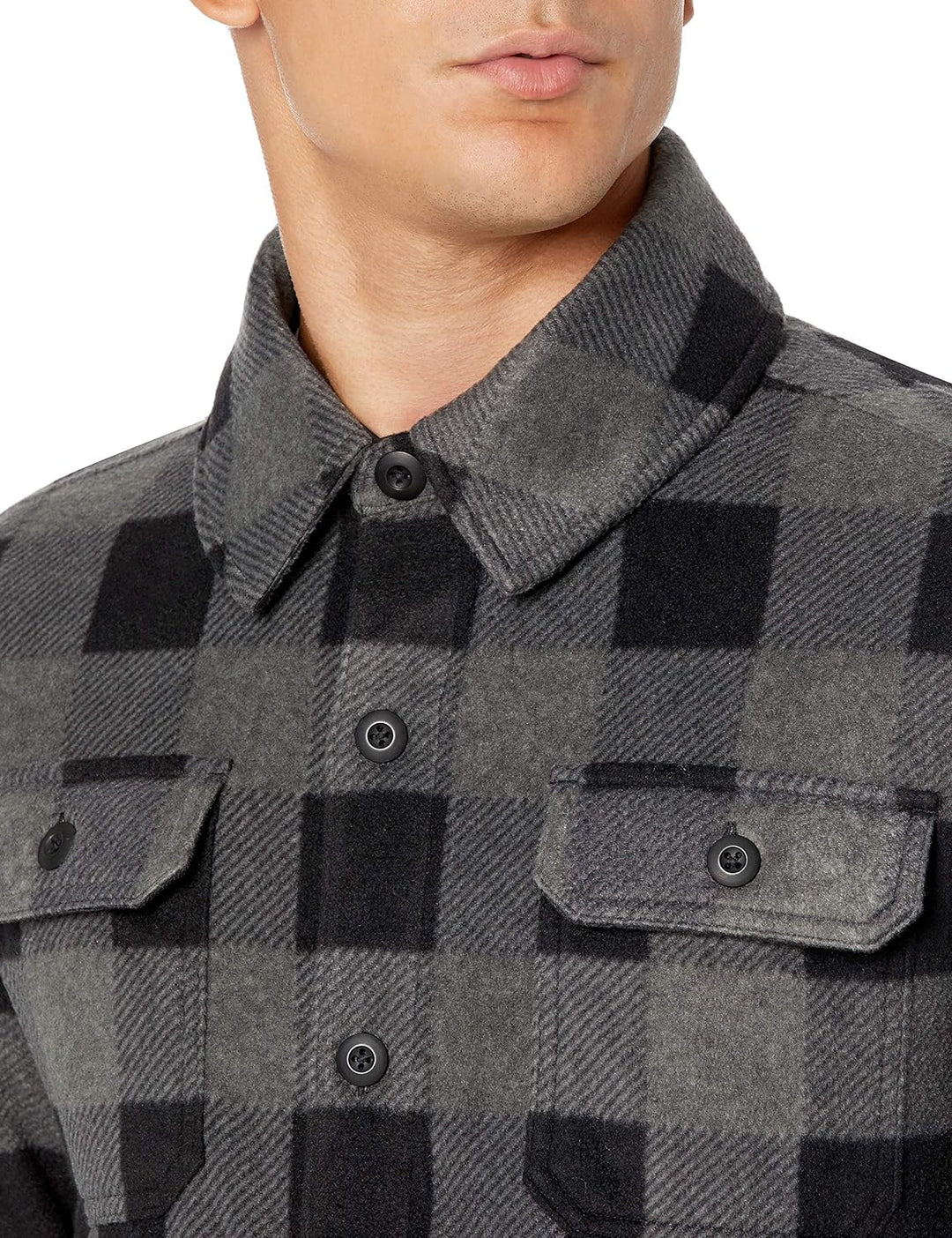 Herren Flanellhemd kariert mit Knopfleiste und Taschen-Luzern Mode