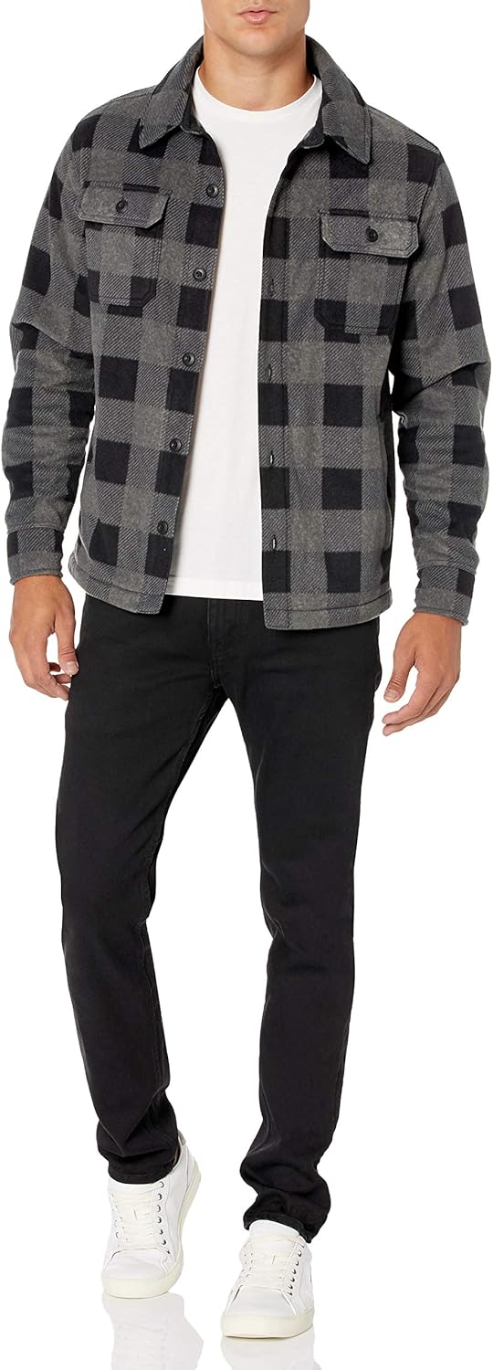 Herren Flanellhemd kariert mit Knopfleiste und Taschen-Luzern Mode