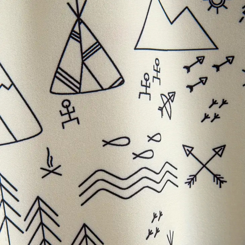 Herren Freizeithemd mit geometrischem Muster - Kurzarm-Luzern Mode