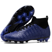 Herren Fußballschuhe | Hohe Knöchel | Grip | Schnürung | Noppen-Tiefblau-39-Luzern Mode