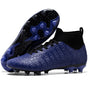 Herren Fußballschuhe | Hohe Knöchel | Grip | Schnürung | Noppen-Tiefblau-39-Luzern Mode