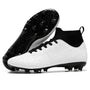 Herren Fußballschuhe | Hohe Knöchel | Grip | Schnürung | Noppen-Weiß-39-Luzern Mode