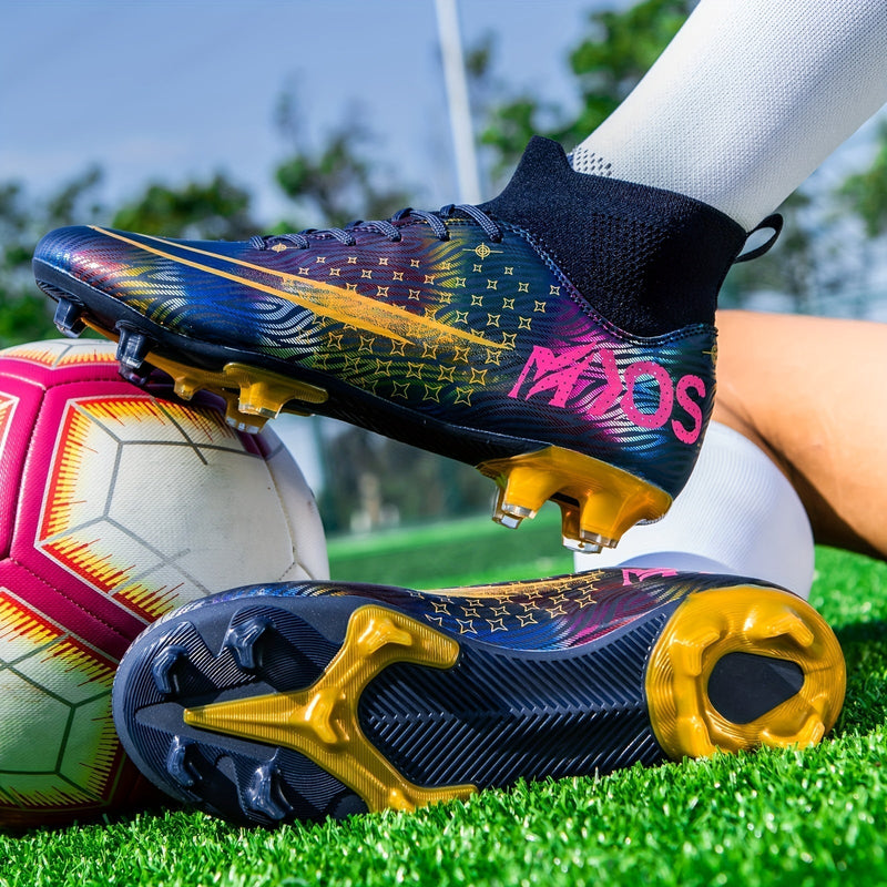 Herren Fußballschuhe | Hohe Knöchel | Grip | Schnürung | Noppen-Luzern Mode