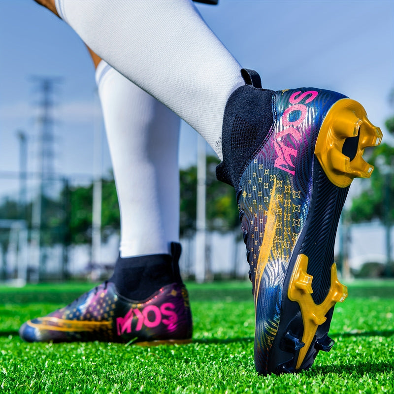Herren Fußballschuhe | Hohe Knöchel | Grip | Schnürung | Noppen-Luzern Mode