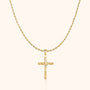 Herren-Halskette mit Kreuz | Glauben Stilvoll Robust Langlebig Silber Gold-Gold-Luzern Mode