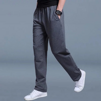 Oversized Herren Jogginghose mit Taschen - Bequeme Sporthose-Dunkelgrau-M-Luzern Mode