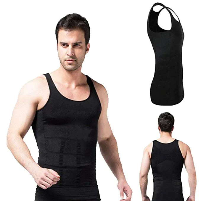 Herren Kompressions Unterhemd | Einfarbig | Atmungsaktiv | Nahtlos-Luzern Mode