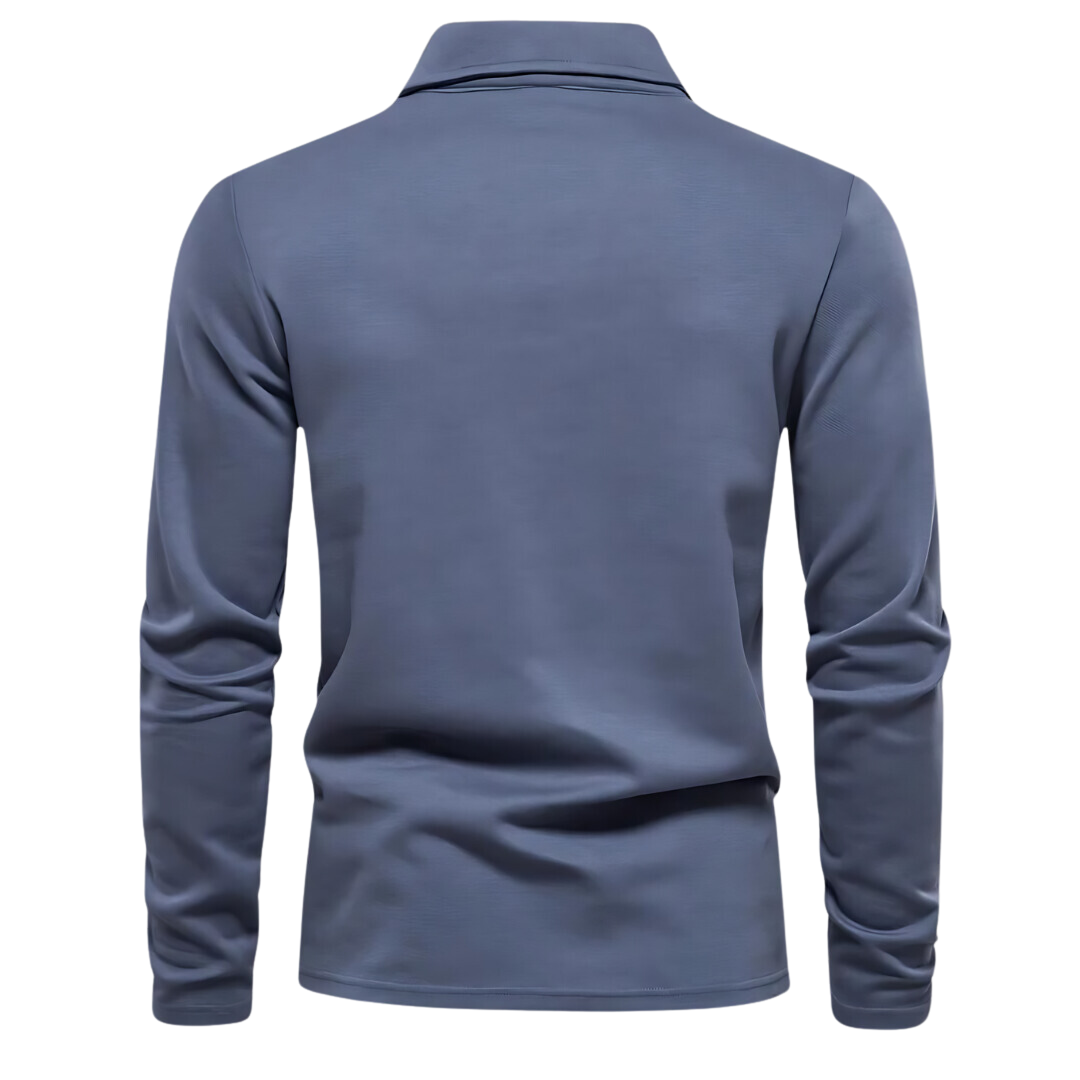 Herren Langarm Poloshirt für Business und Freizeit-Luzern Mode