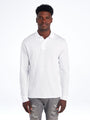 Langarm Herren Poloshirt - Bequemes Freizeitoberteil-Weiß-S-Luzern Mode