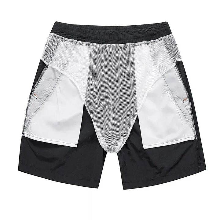 Herren Laufshorts Sommer | Doppellagig | Reißverschluss | Atmungsaktiv | Sportlich-Luzern Mode