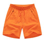 Herren Laufshorts Sommer | Doppellagig | Reißverschluss | Atmungsaktiv | Sportlich-Orange-S-Luzern Mode