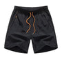 Herren Laufshorts Sommer | Doppellagig | Reißverschluss | Atmungsaktiv | Sportlich-Schwarz-S-Luzern Mode