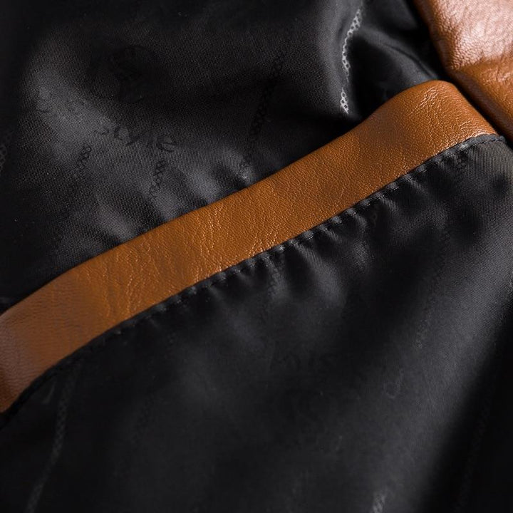 Herren Blazer | Lammleder | Einfarbig | Zwei Knopf Frontverschluss-Luzern Mode