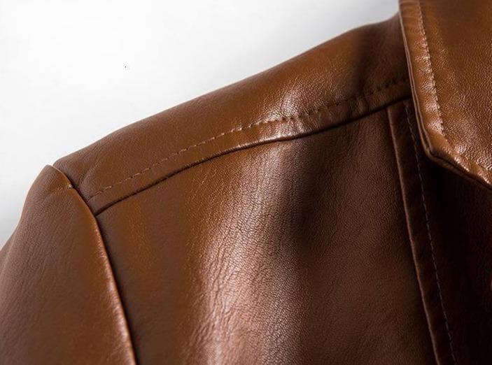 Herren Blazer | Lammleder | Einfarbig | Zwei Knopf Frontverschluss-Luzern Mode