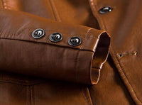Herren Blazer | Lammleder | Einfarbig | Zwei Knopf Frontverschluss-Luzern Mode