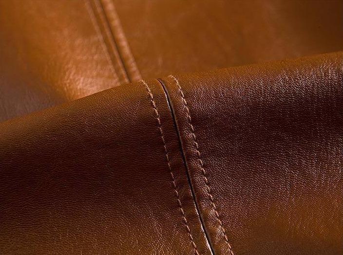Herren Blazer | Lammleder | Einfarbig | Zwei Knopf Frontverschluss-Luzern Mode