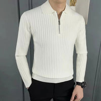 Damen Strickjacke mit Reißverschluss und Kragen, dreifarbig-Luzern Mode