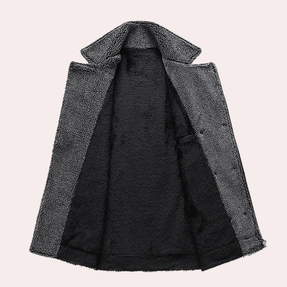 Herren Lederjacke mit Reißverschluss und Stehkragen-Luzern Mode